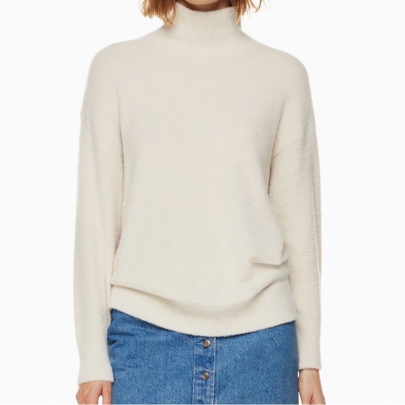 Wilfred Sweaters - Wilfred Hush Knit Soft Turtleneck in Silver Birch - Size S